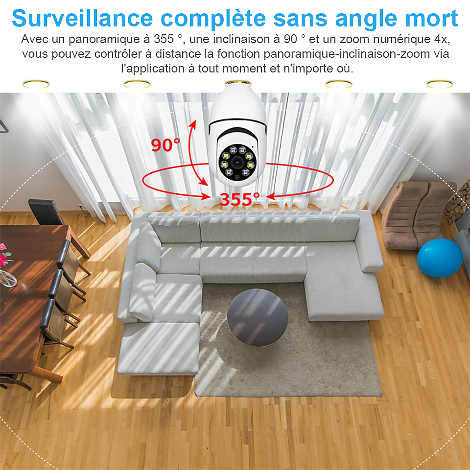 Caméra panoramique wifi full HD